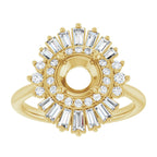 Double Halo-Style Engagement Ring or Band