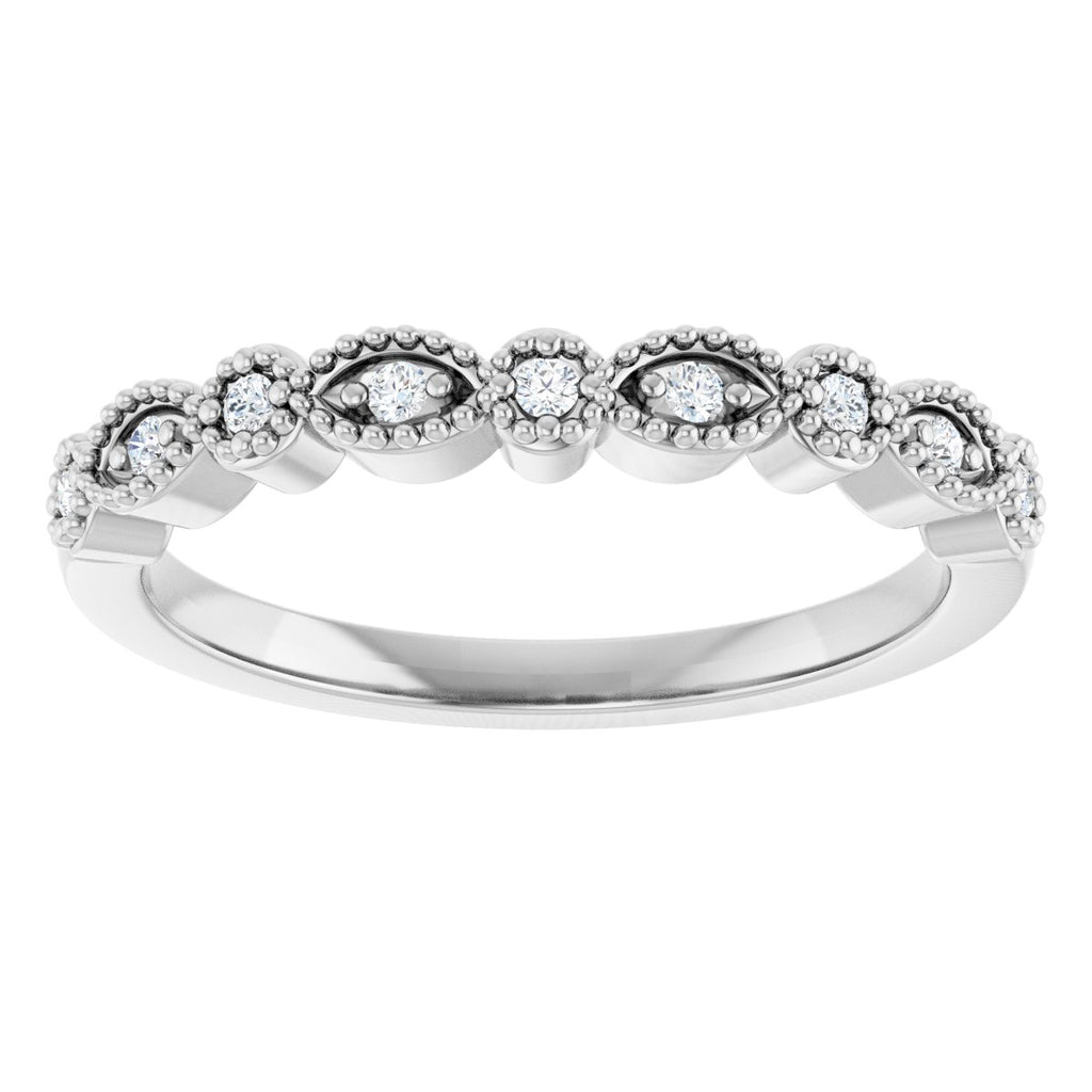 Accented Vintage-Inspired Engagement Ring or Band