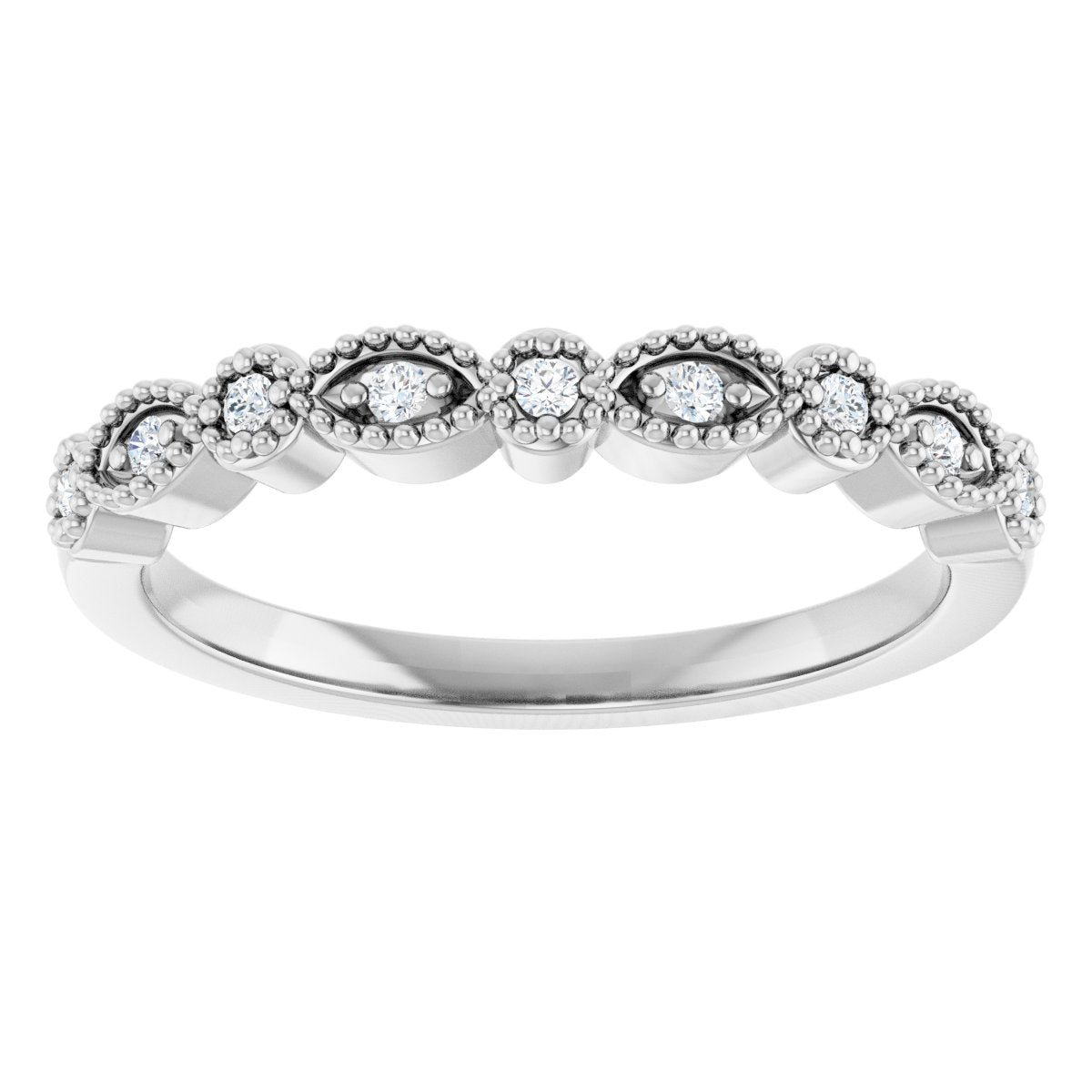 Accented Vintage-Inspired Engagement Ring or Band
