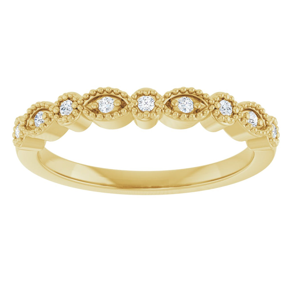 Accented Vintage-Inspired Engagement Ring or Band