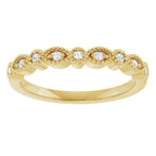 Accented Vintage-Inspired Engagement Ring or Band