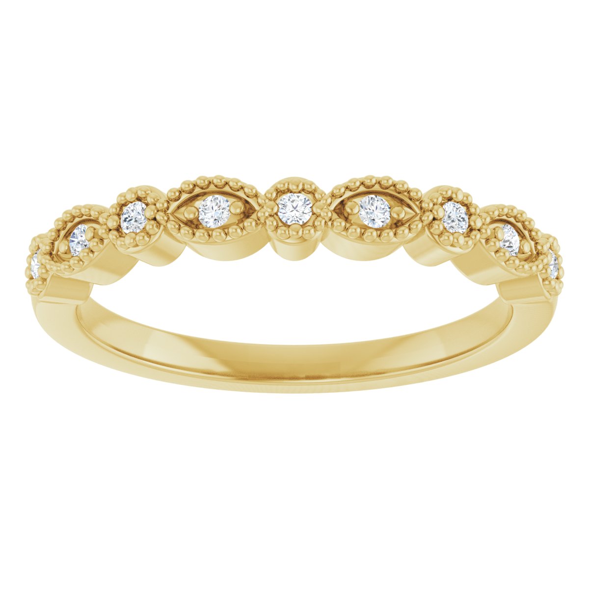 Accented Vintage-Inspired Engagement Ring or Band