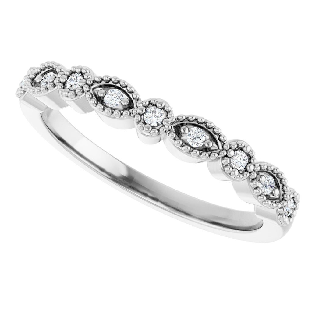 Accented Vintage-Inspired Engagement Ring or Band
