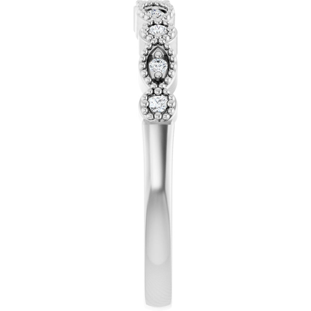 Accented Vintage-Inspired Engagement Ring or Band