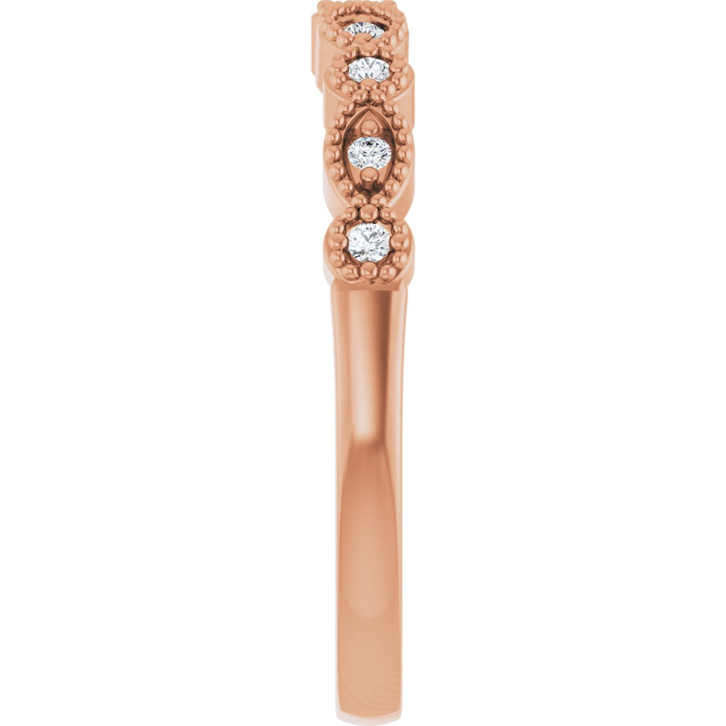 Accented Vintage-Inspired Engagement Ring or Band
