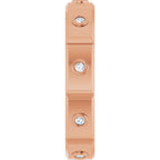 Bezel-Set Beveled-Edge Geometric Band