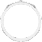 Bezel-Set Beveled-Edge Geometric Band