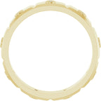 Bezel-Set Beveled-Edge Geometric Band