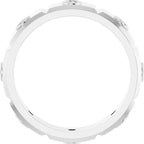 Bezel-Set Beveled-Edge Geometric Band