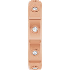 Bezel-Set Beveled-Edge Geometric Band