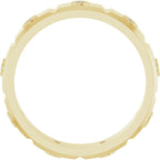 Bezel-Set Beveled-Edge Geometric Band