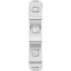 Bezel-Set Beveled-Edge Geometric Band