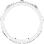 Bezel-Set Beveled-Edge Geometric Band