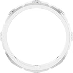 Bezel-Set Beveled-Edge Geometric Band