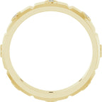 Bezel-Set Beveled-Edge Geometric Band