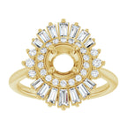 Double Halo-Style Engagement Ring or Band