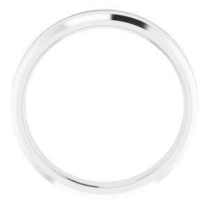 Beveled-Edge Comfort-Fit Flat Band