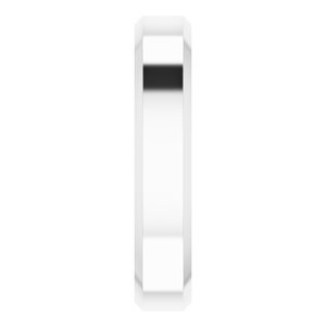 Beveled-Edge Comfort-Fit Flat Band