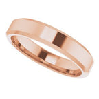 Beveled-Edge Comfort-Fit Flat Band