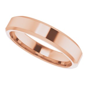 Beveled-Edge Comfort-Fit Flat Band