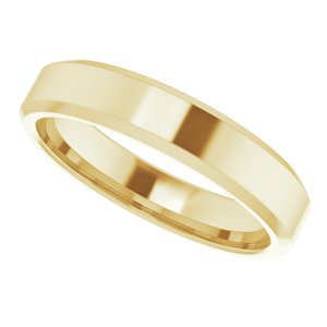 Beveled-Edge Comfort-Fit Flat Band