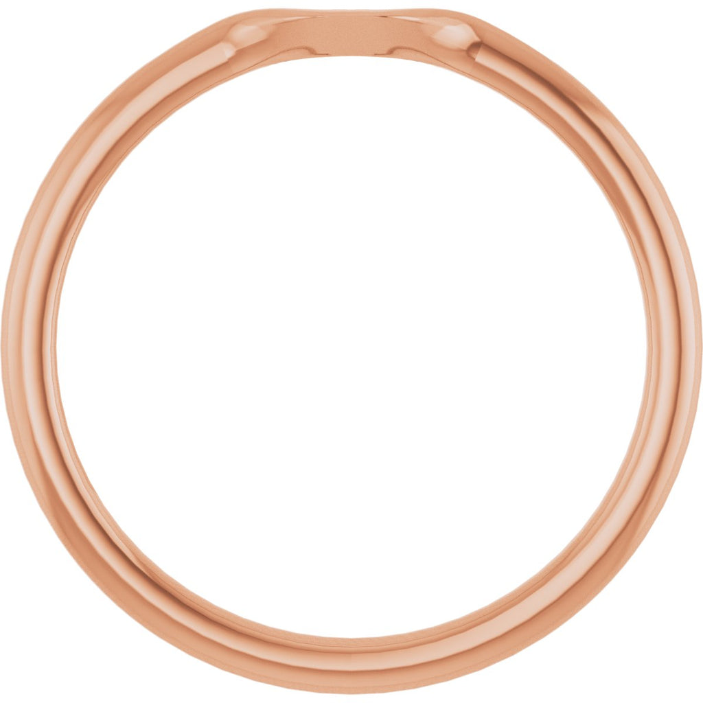 Bezel-Set Solitaire Engagement Ring or Band