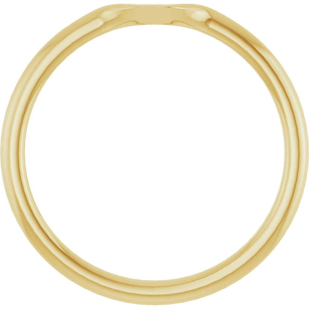 Bezel-Set Solitaire Engagement Ring or Band