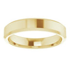 Beveled-Edge Comfort-Fit Flat Band