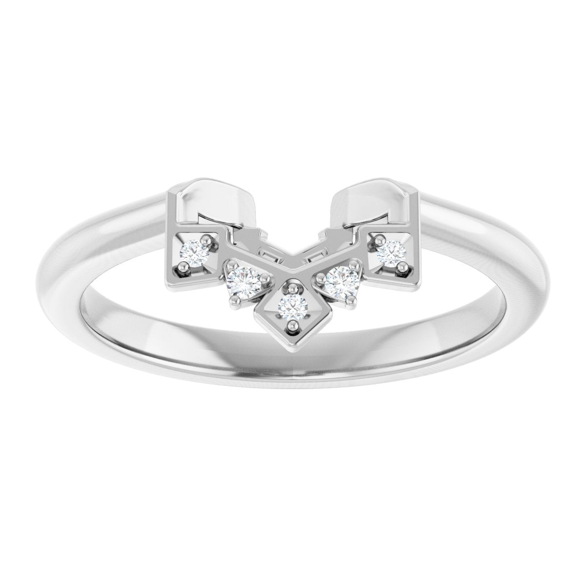 Halo-Style Art Deco Engagement Ring or Band