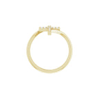 Accented Cross Bypass Ring