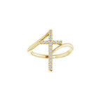 Accented Cross Bypass Ring
