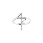 Accented Cross Bypass Ring