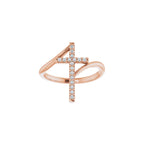 Accented Cross Bypass Ring