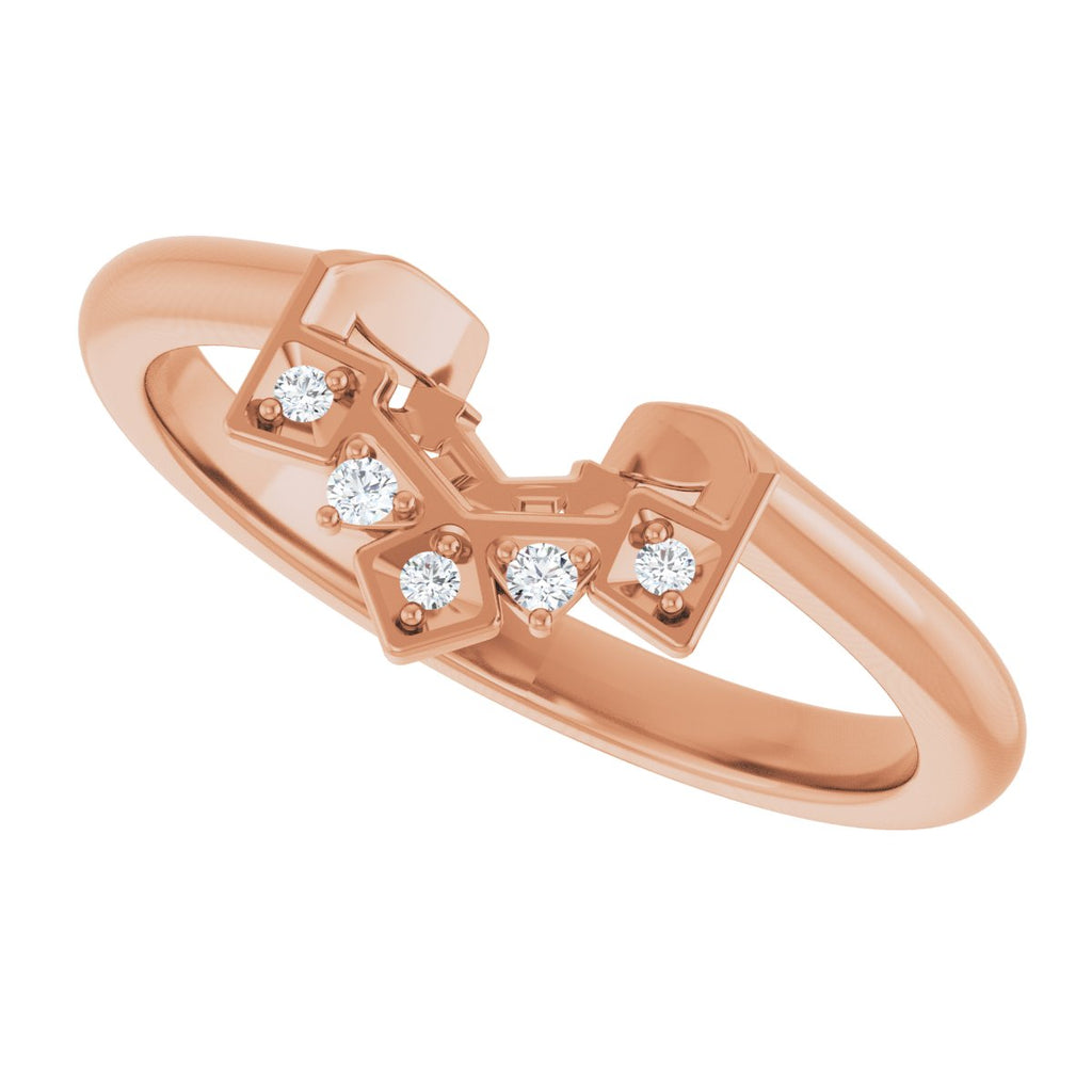 Halo-Style Art Deco Engagement Ring or Band