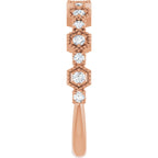 Beaded Geometric Anniversary Band