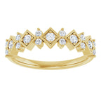Geometric Five-Stone Anniversary Band
