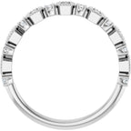 Beaded Geometric Anniversary Band