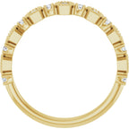 Beaded Geometric Anniversary Band