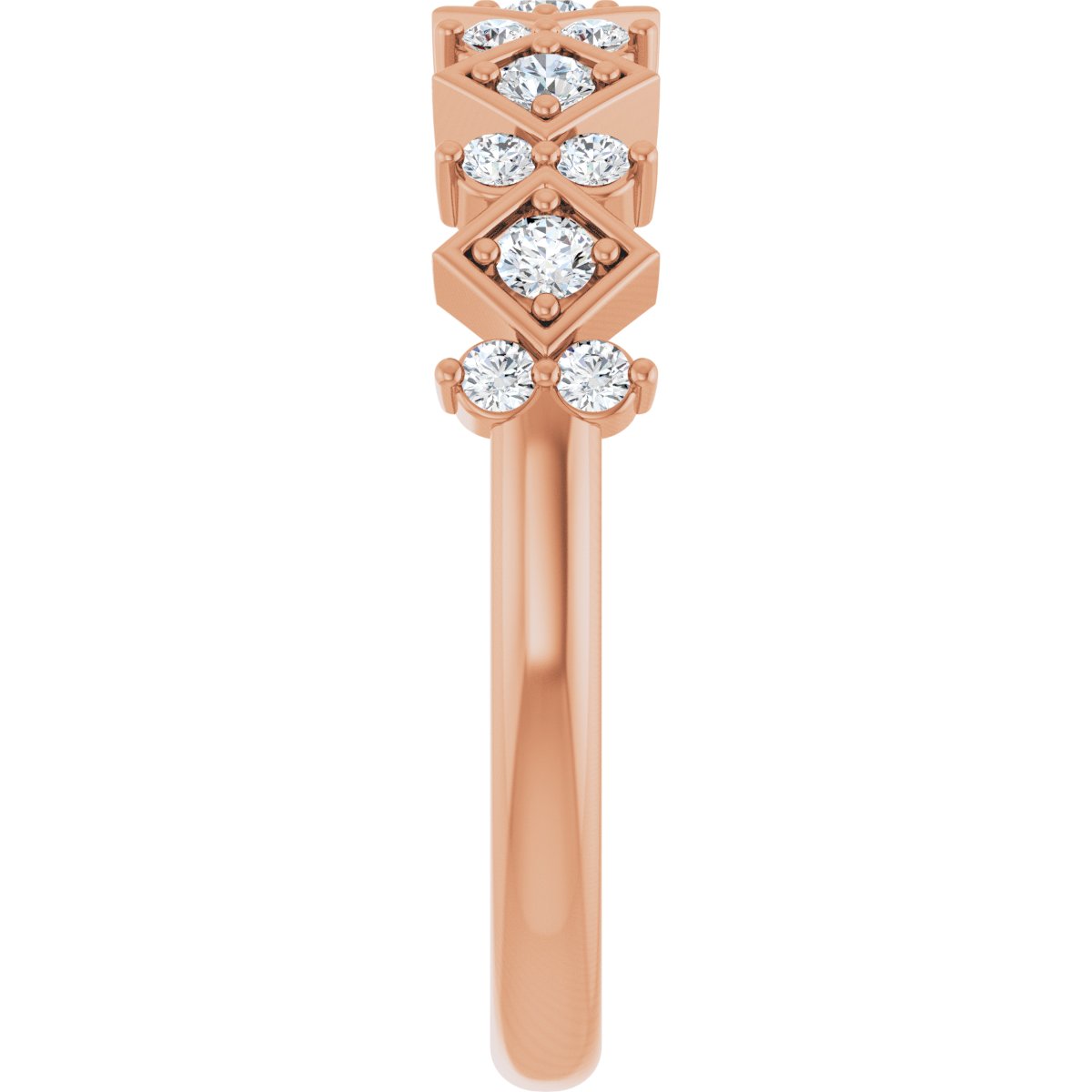 Geometric Five-Stone Anniversary Band