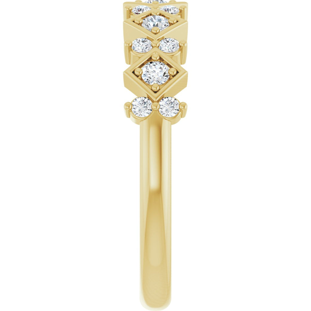 Geometric Five-Stone Anniversary Band