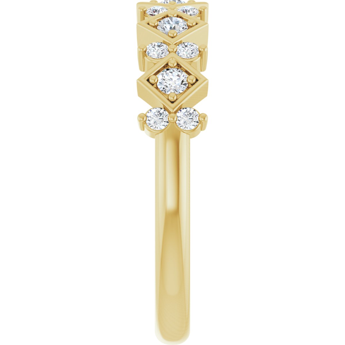 Geometric Five-Stone Anniversary Band