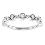 Beaded Geometric Anniversary Band
