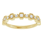 Beaded Geometric Anniversary Band