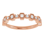 Beaded Geometric Anniversary Band