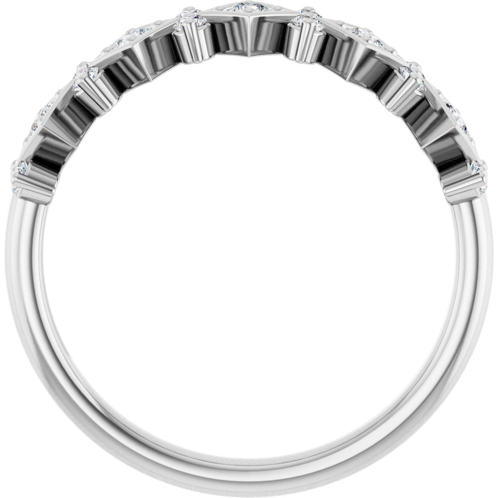 Geometric Five-Stone Anniversary Band