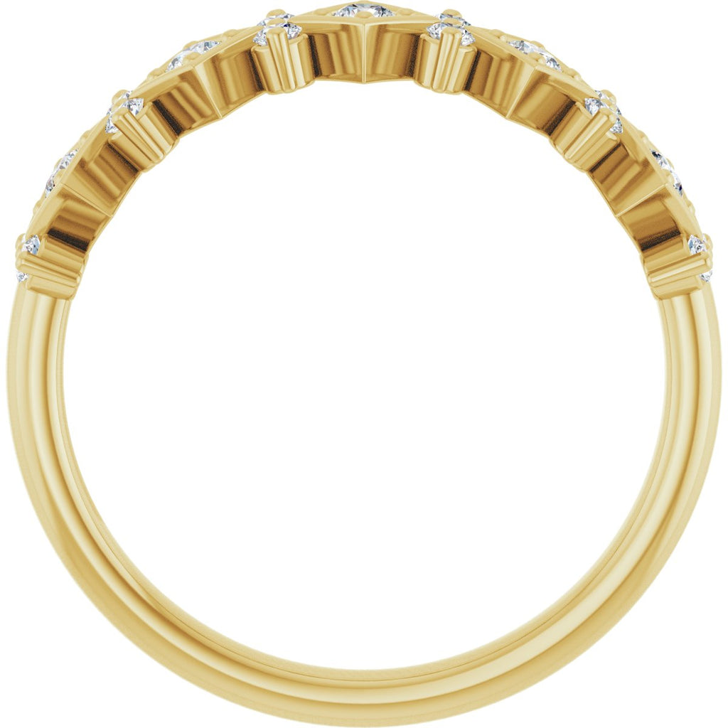 Geometric Five-Stone Anniversary Band