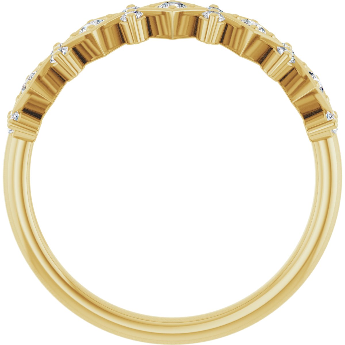 Geometric Five-Stone Anniversary Band