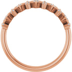 Geometric Five-Stone Anniversary Band