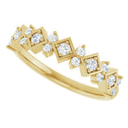 Geometric Five-Stone Anniversary Band