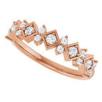 Geometric Five-Stone Anniversary Band